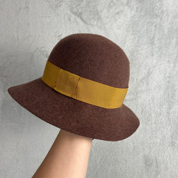 The Hats Company Wool‎ Hat Women's Brown Cozy Quiet Luxury Old Money - Picture 2 of 6